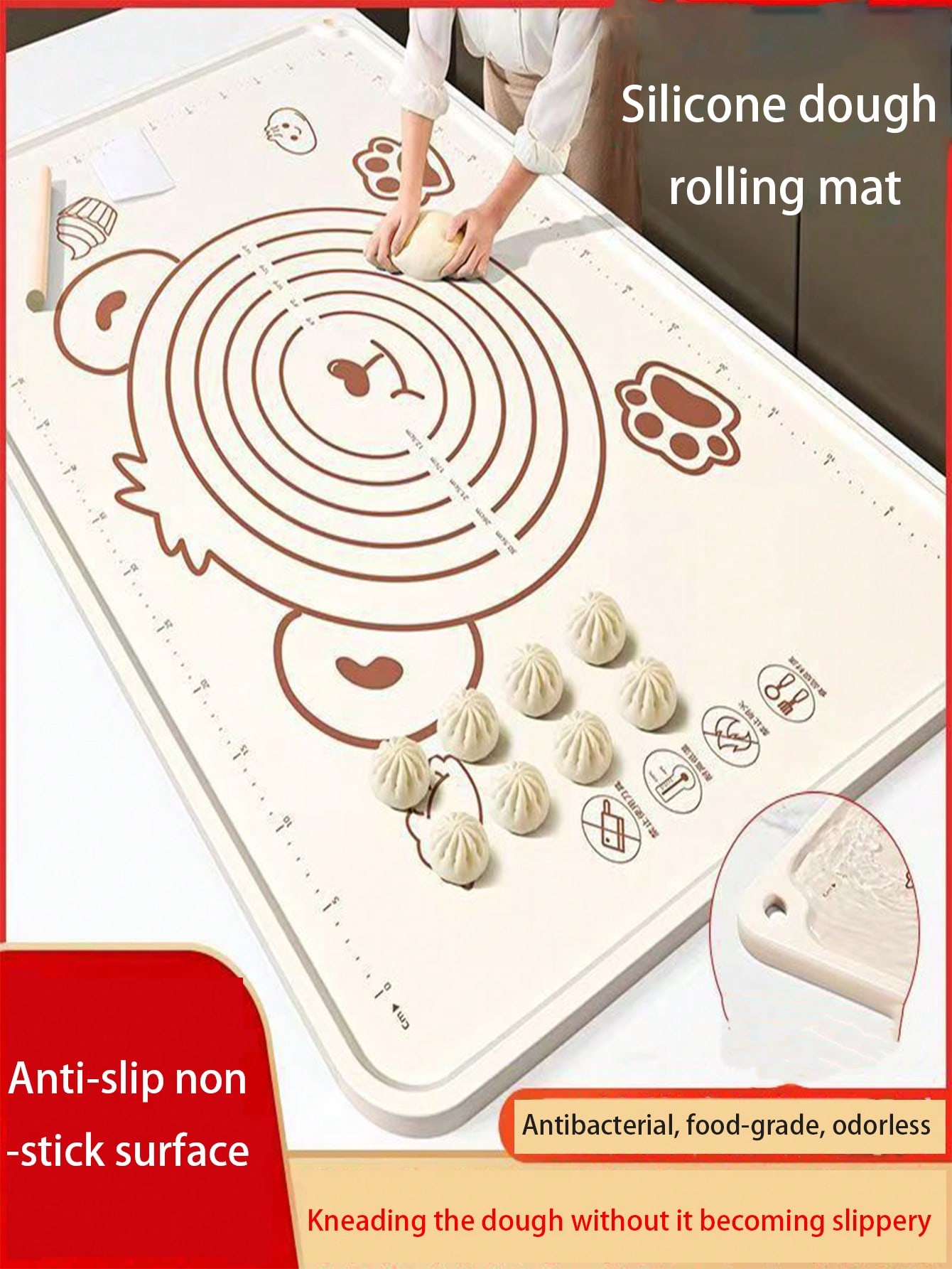 Silicone Baking Mat - Extra Thick Silicone Baking Mat Non-Stick