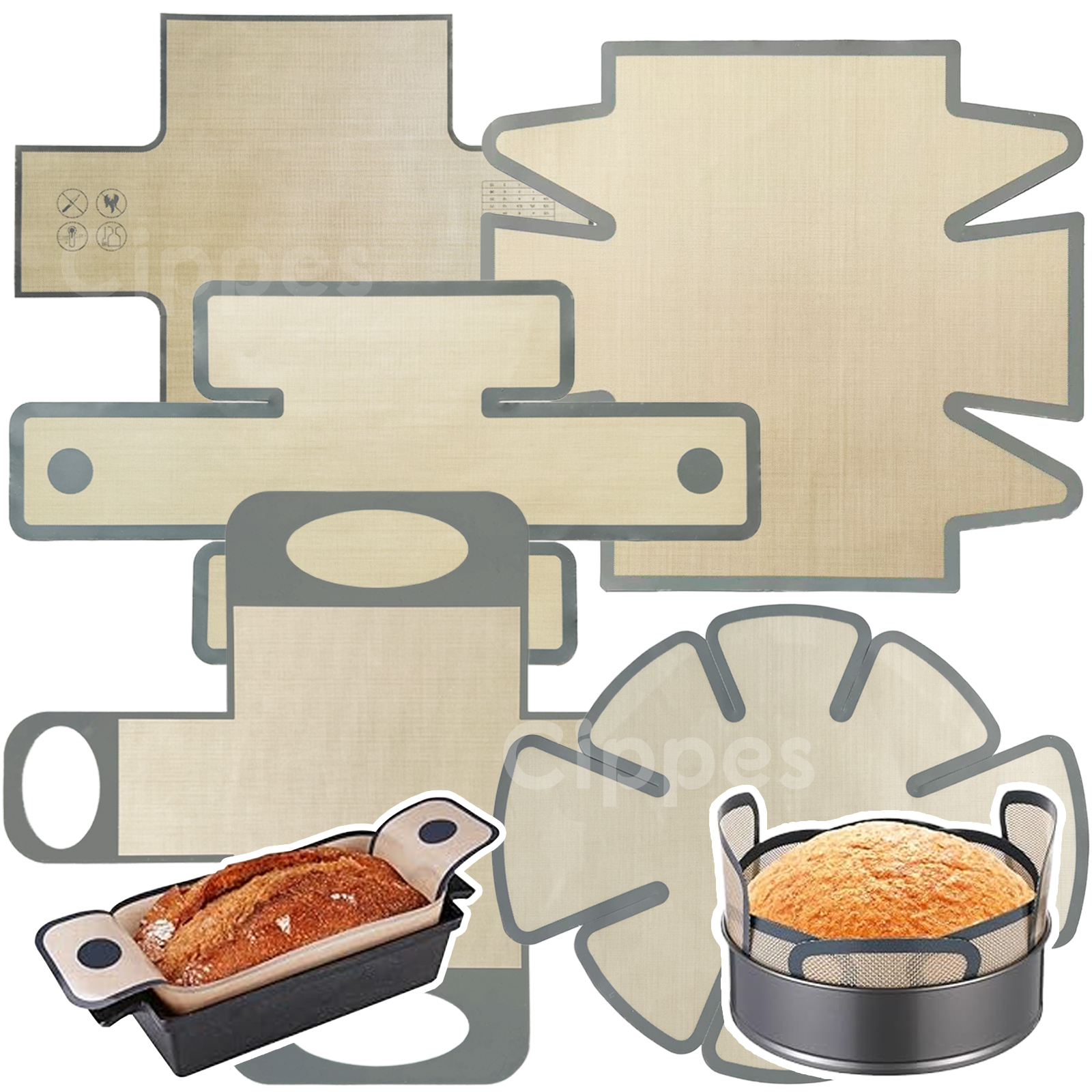 Silicone Baking Mat - Silicone Bread Loaf Pan Liners, Reusable