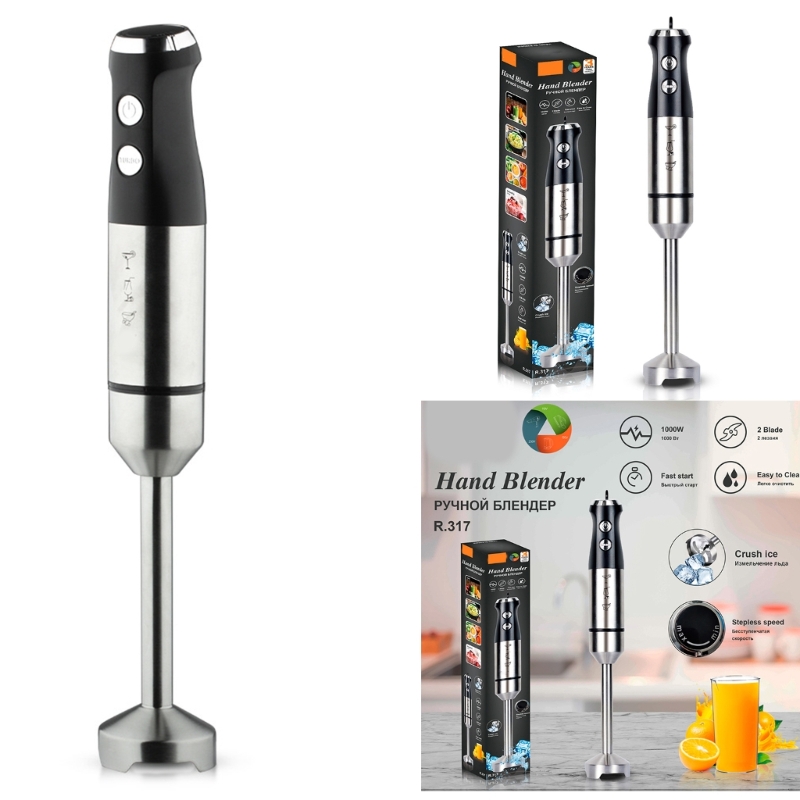 Immersion Blender Stick - 1000W Electric Immersion Hand Blender Powerful