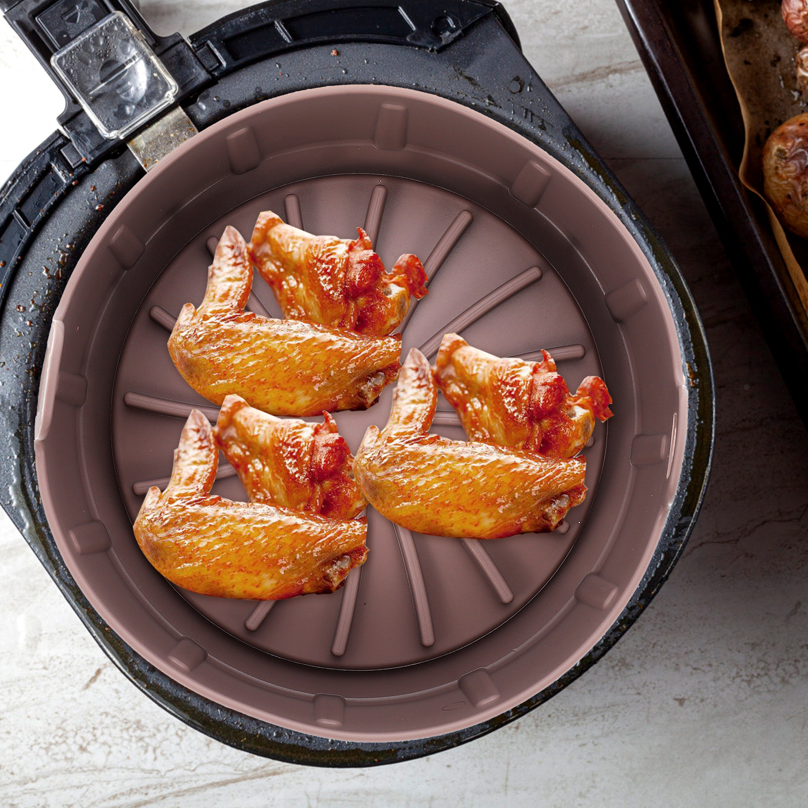Air Fryer Accessories - Food Grade Air Fryer Silicone Pot