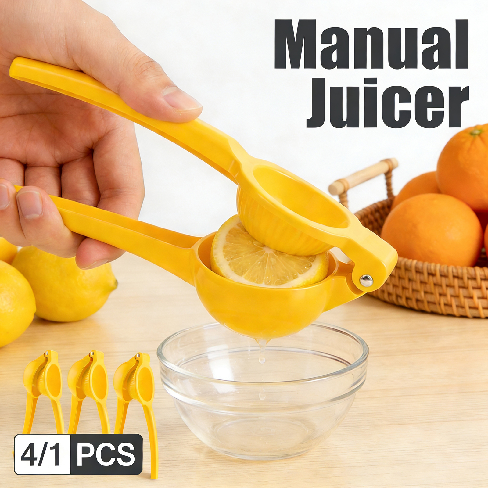 Kitchen Gadgets Juicer - 4/1Pcs Manual Lemon Squeezer Aluminum Alloy