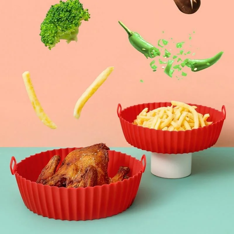 Air Fryer Accessories - Silicone Basket Pot Tray Airfryer Liner