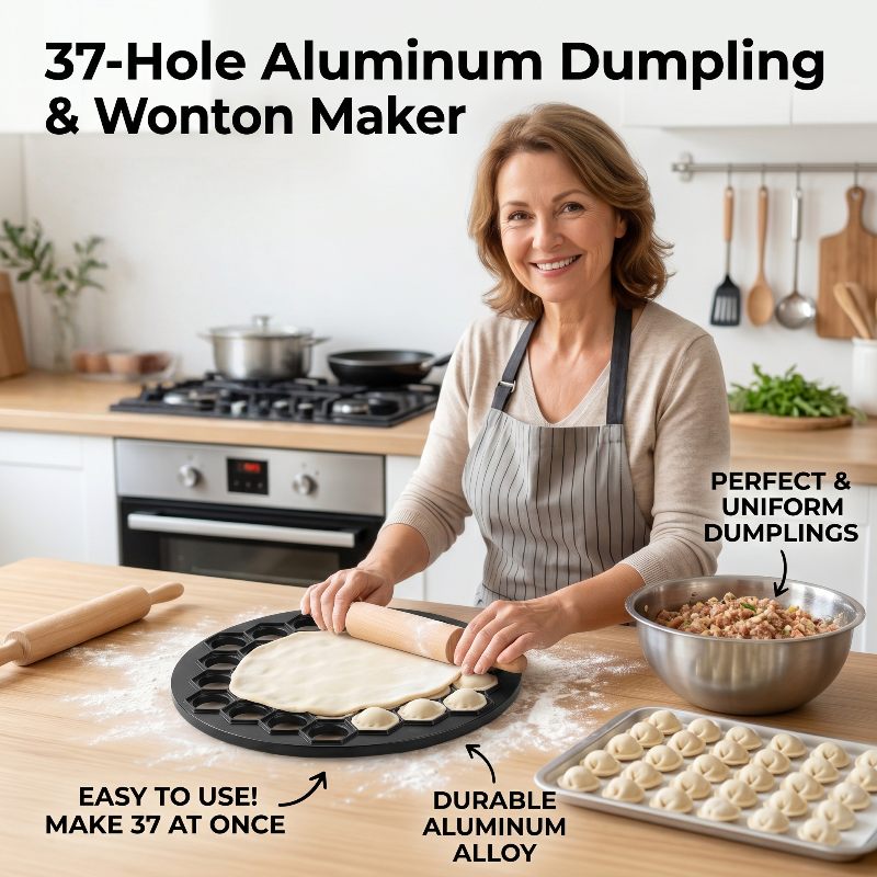Kitchen Gadgets That Are Useful - Aluminum Dumpling Maker Tooll37-Hole Ravioli Press