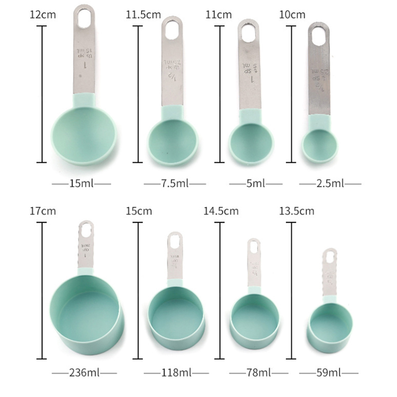 8PCS Measuring Cups Spoons Set - Kitchen Gadgets Sale ulasan dan harga