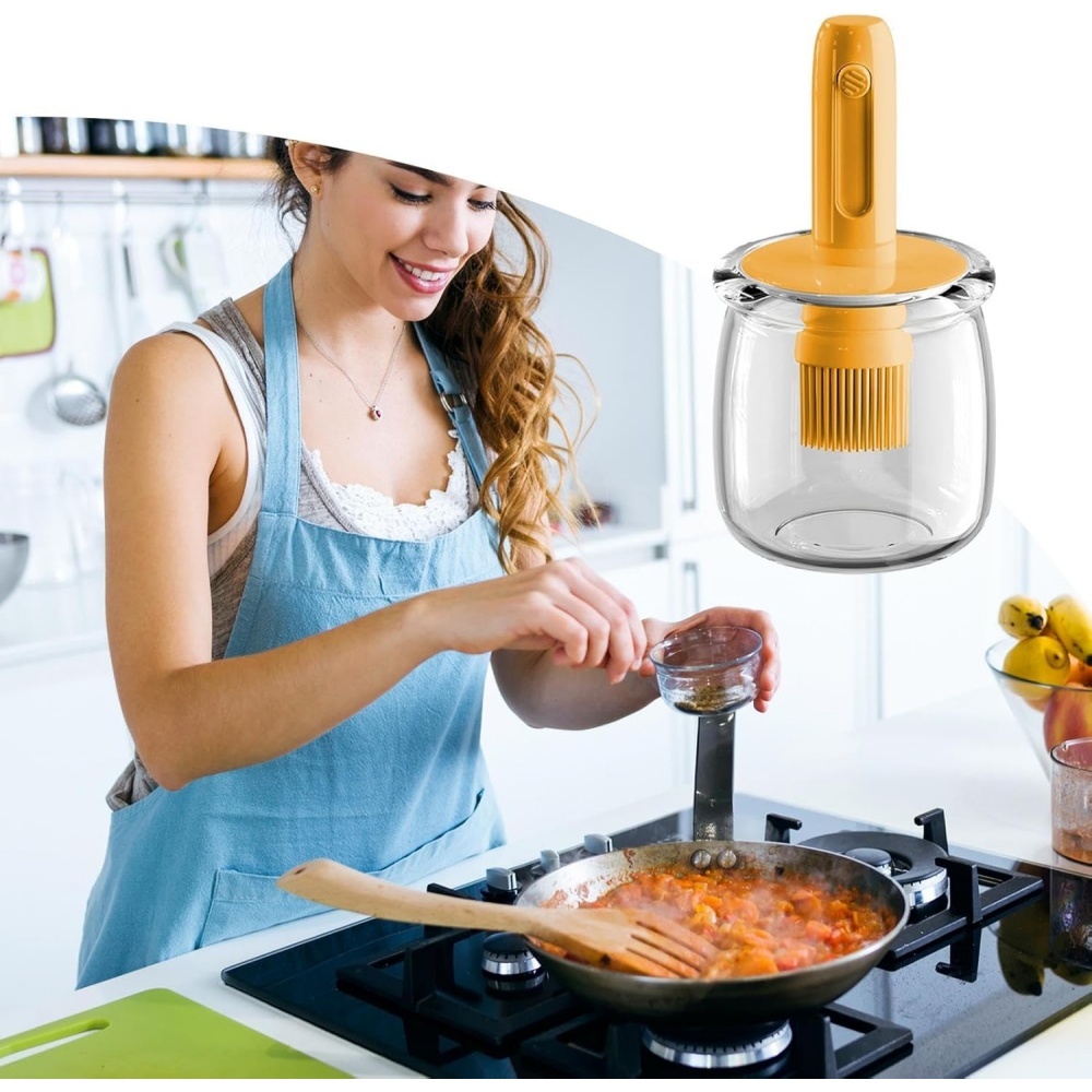 Cooking Oil Dispenser， Lightwe - Kitchen Gadgets Dispenser Brush Holder ulasan dan harga