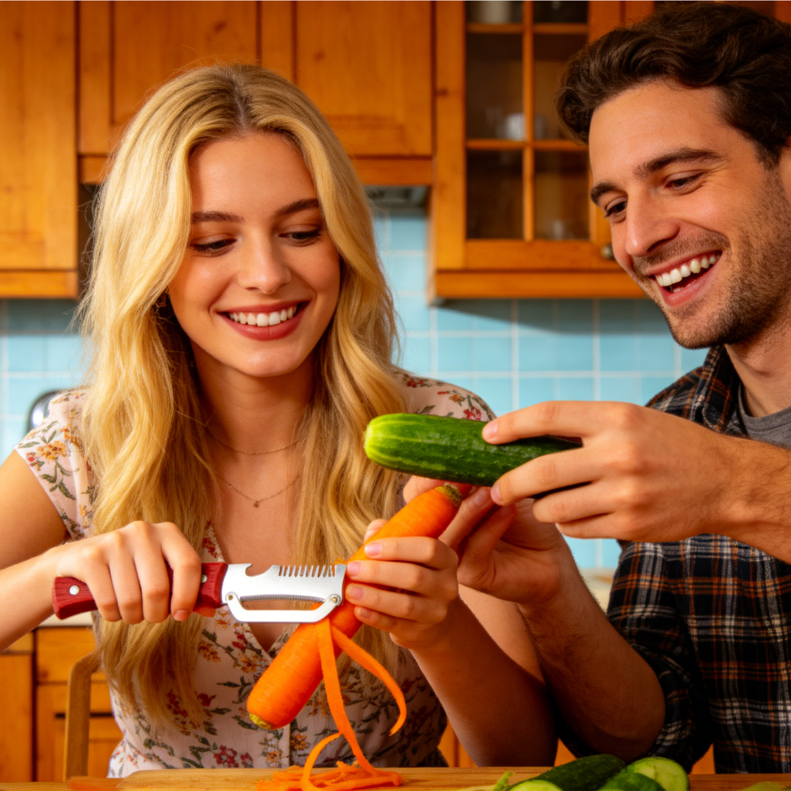 2pcs Stainless Steel Green Oni - Kitchen Gadgets Vegetable Chopper ulasan dan harga