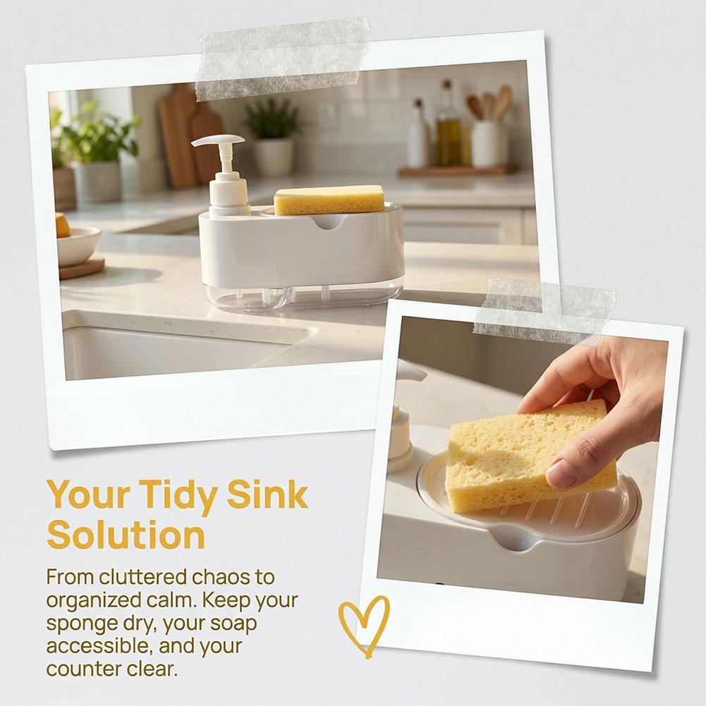 Dish Soap Dispenser Automatic  - Kitchen Gadgets Dispenser Brush Holder ulasan dan harga