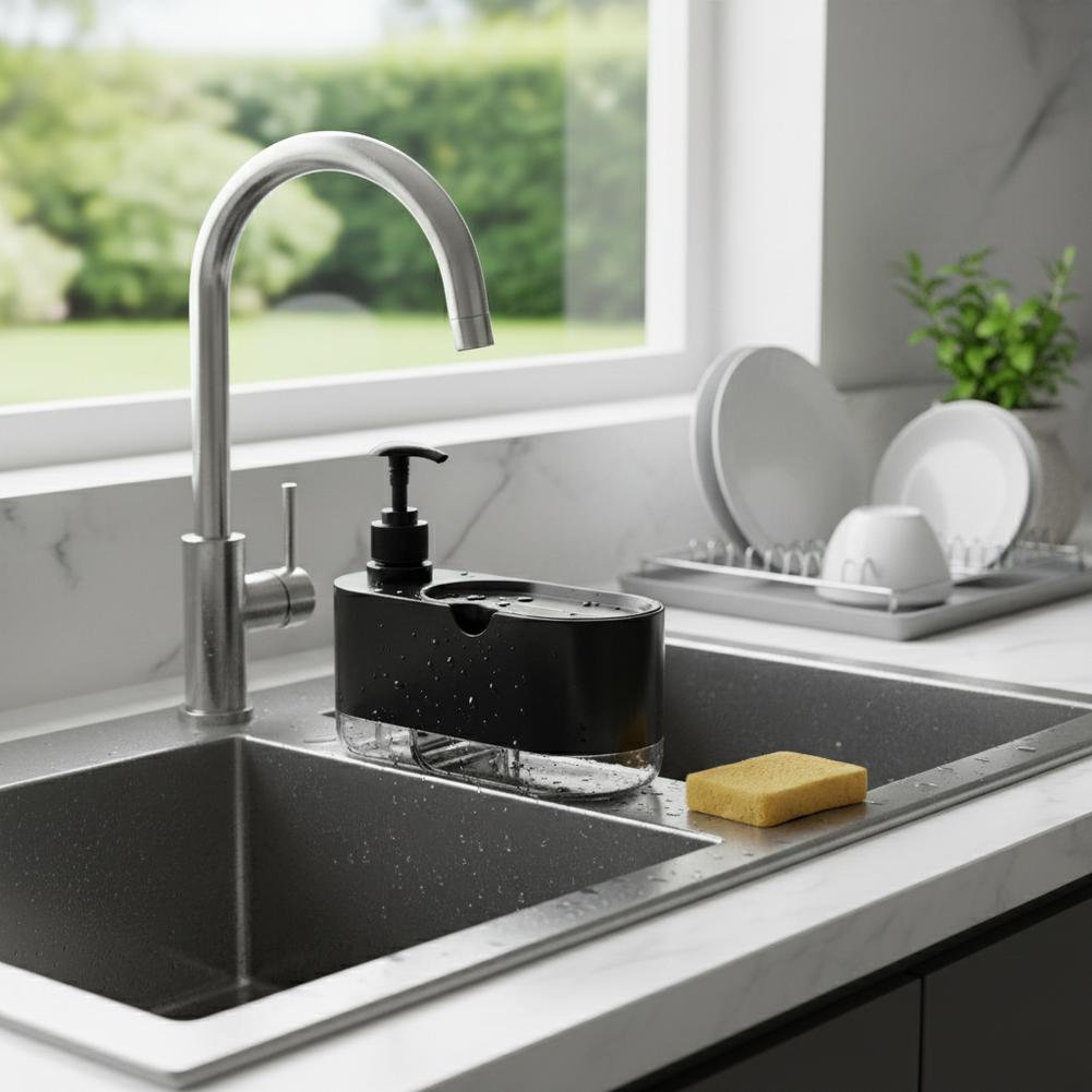 Dish Soap Dispenser Automatic  - Kitchen Gadgets Dispenser Brush Holder ulasan dan harga