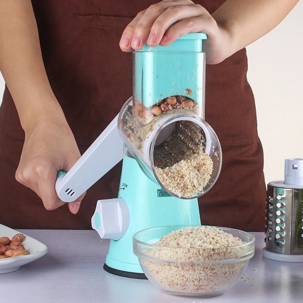 3-in-1 Rotary Food Slicer Chop - Kitchen Gadgets Vegetable Chopper ulasan dan harga