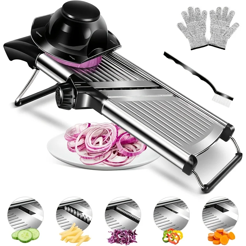 Stainless Steel Mandoline Slic - Kitchen Gadgets Vegetable Chopper ulasan dan harga
