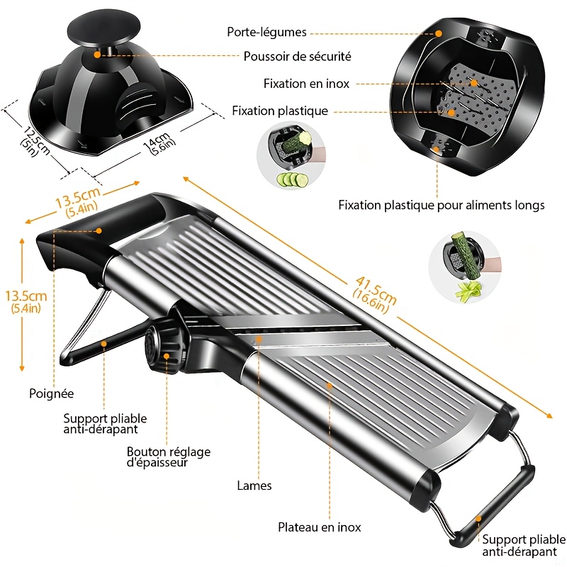 Stainless Steel Mandoline Slic - Kitchen Gadgets Vegetable Chopper ulasan dan harga