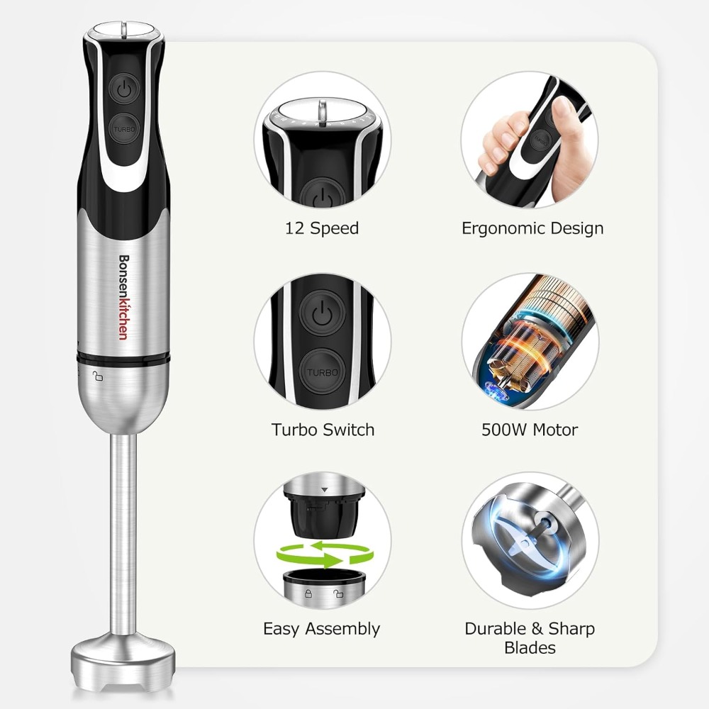 4-in-1 Immersion Blender Handh - Immersion Blender Stick ulasan dan harga