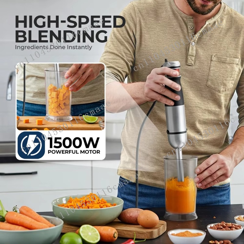 6-in-1  1200W Powerful Hand Bl - Immersion Blender Stick ulasan dan harga