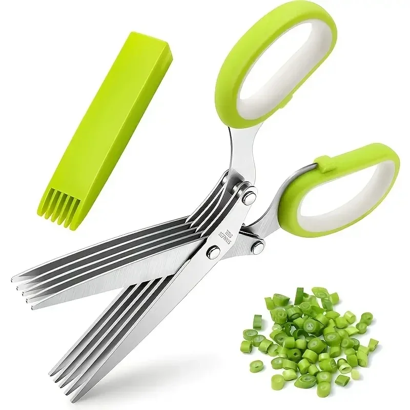 Stainless Steel Herb Scissors  - Herb Scissors 5 Blade ulasan dan harga