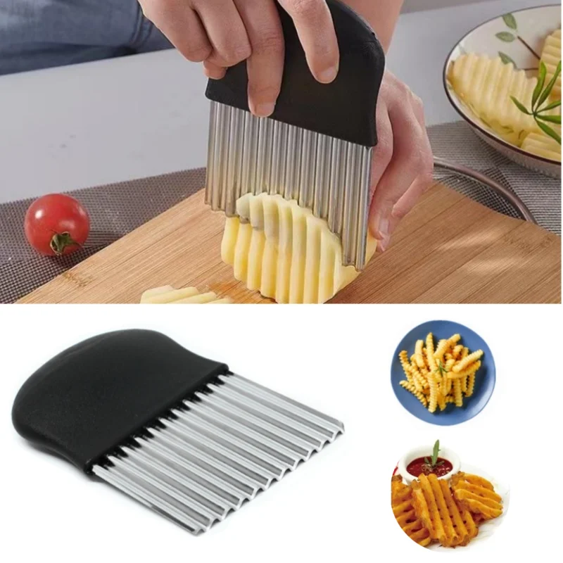 Stainless Steel Potato Chip Sl - Kitchen Gadgets Vegetable Chopper ulasan dan harga