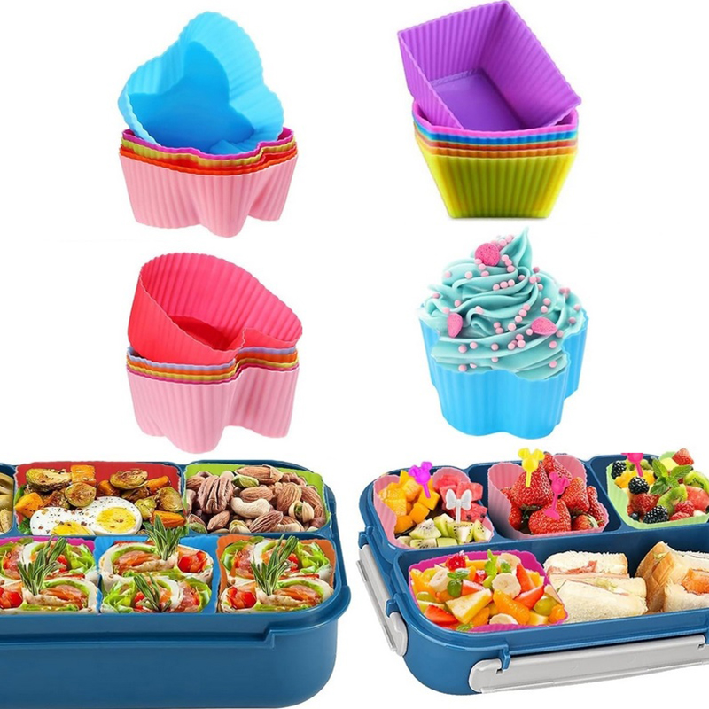 8 Pcs Silicone Lunch Box Divid - Silicone Baking Mat ulasan dan harga