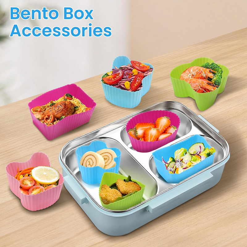 8 Pcs Silicone Lunch Box Divid - Silicone Baking Mat ulasan dan harga