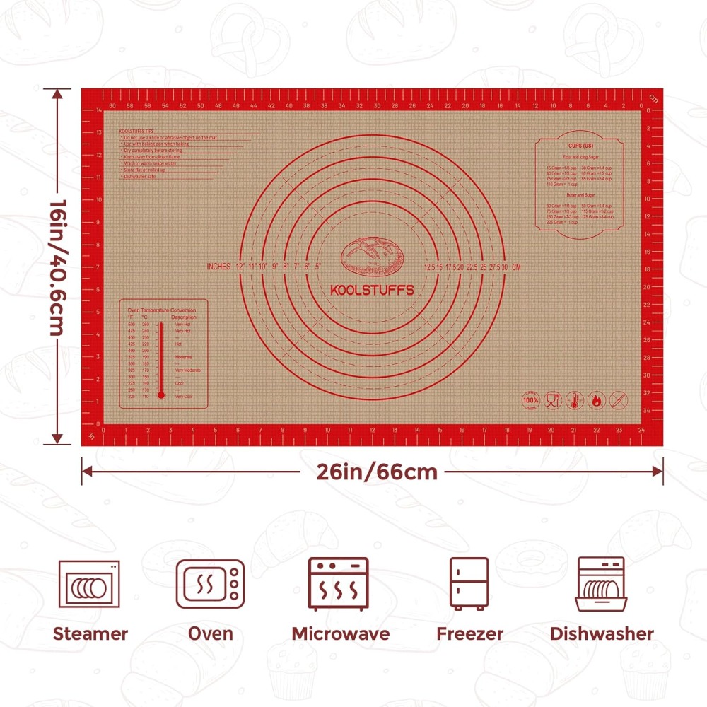 0.7mm Non Slip Silicone Pastry - Silicone Baking Mat ulasan dan harga