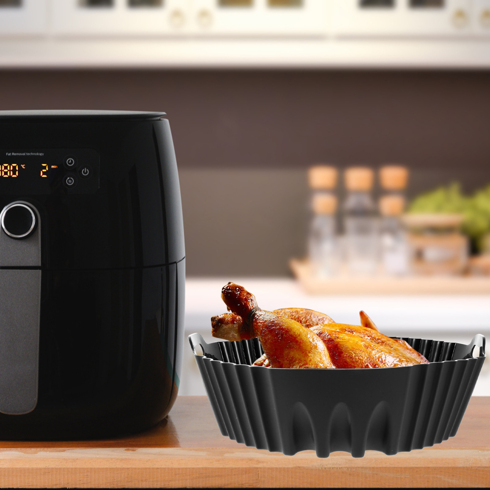 Double Handle Silicone Air Fry - Air Fryer Accessories ulasan dan harga