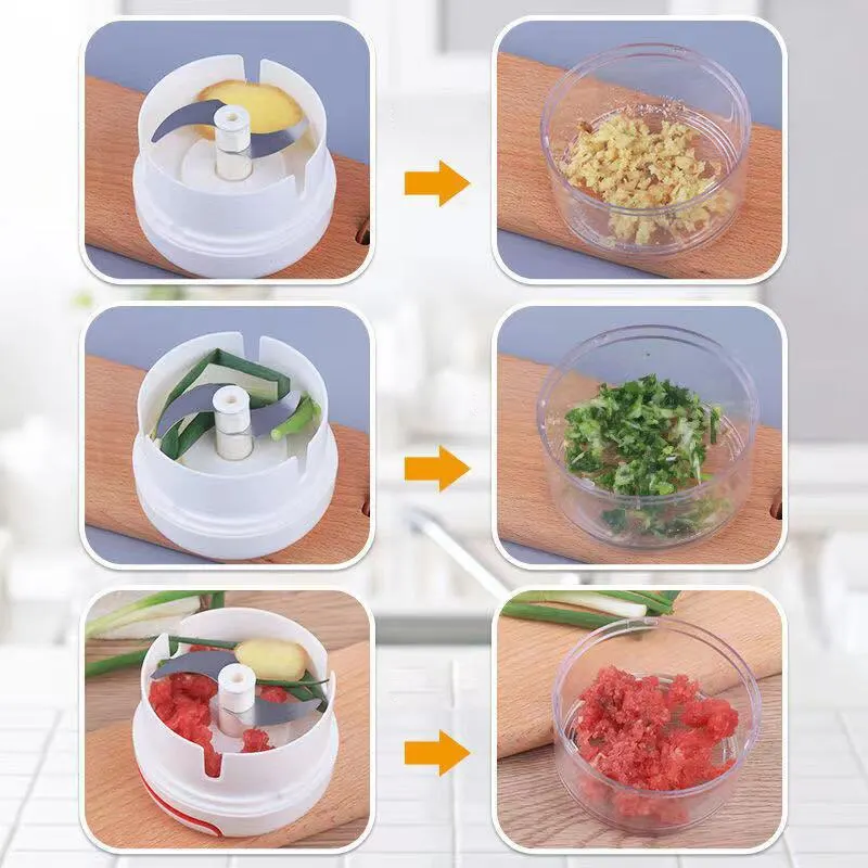 Plastic Garlic Crusher Press V - Kitchen Gadgets Vegetable Chopper ulasan dan harga