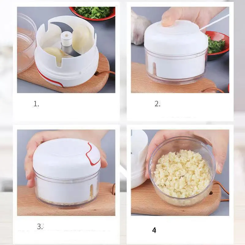Plastic Garlic Crusher Press V - Kitchen Gadgets Vegetable Chopper ulasan dan harga