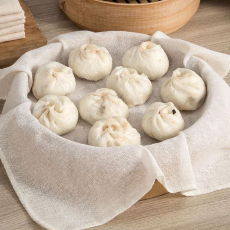 3Pcs Round Pure Cotton Steamer - Silicone Baking Mat ulasan dan harga
