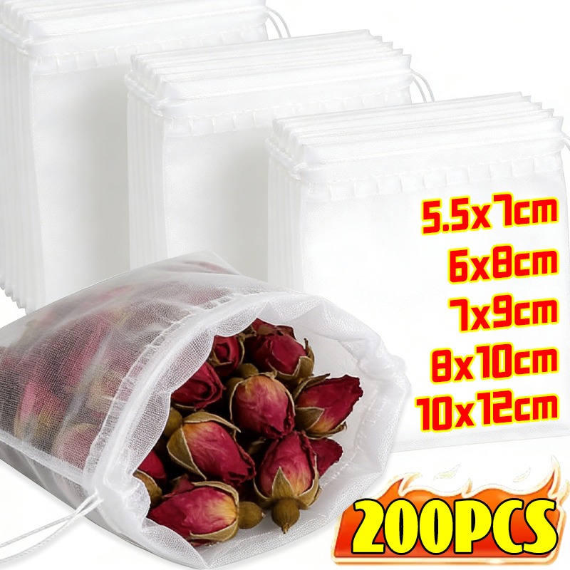 200/50Pcs Nylon Tea Bags Small - Kitchen Gadgets Sale ulasan dan harga