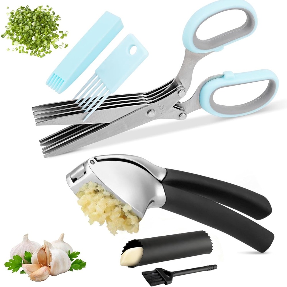 Garlic Press & Herb Scissors S - Herb Scissors 5 Blade ulasan dan harga