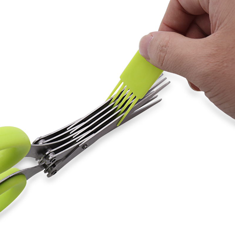 Multifunction Stainless Steel  - Herb Scissors 5 Blade ulasan dan harga