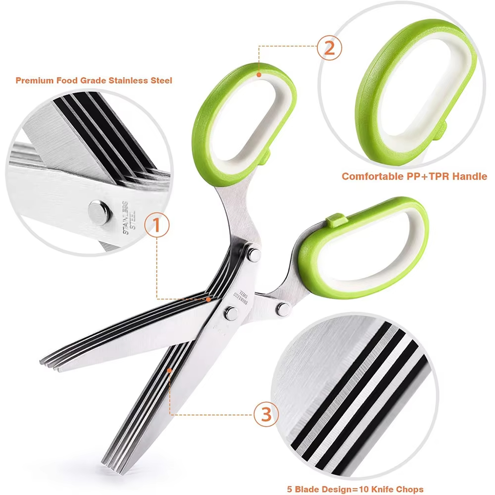 Herbal Scissors Stainless Stee - Herb Scissors 5 Blade ulasan dan harga